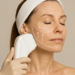 Woman having HI-FU to reduce wrinkles call LA LIPO Minehead Now!
