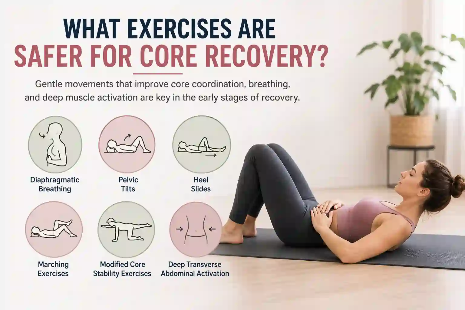 Which exercises may help diastasis recti Minehead?